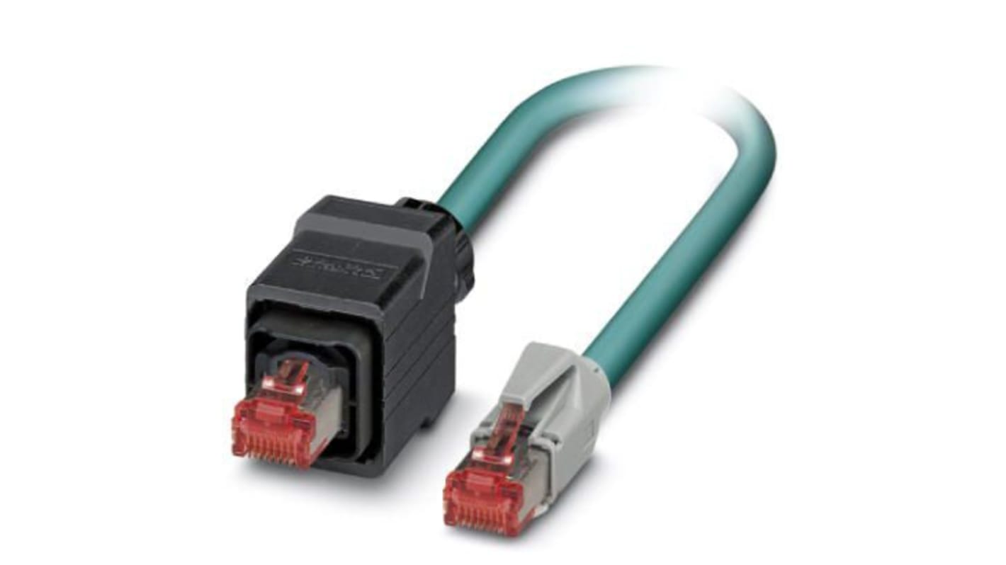 Câble Ethernet catégorie 6a S/FTP Phoenix Contact, Bleu, 5m Avec connecteur