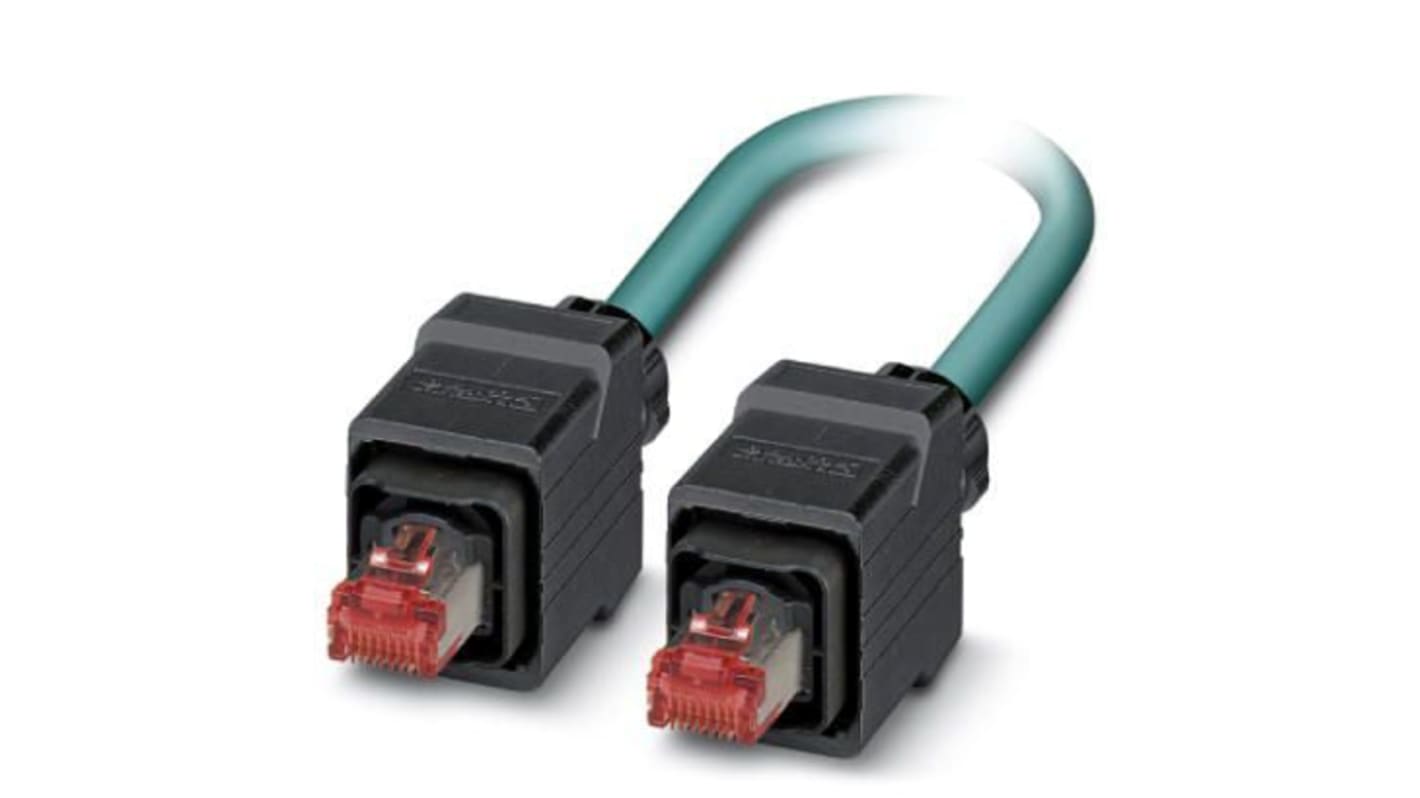 Phoenix Contact Ethernetkabel Cat.6, 5m, Blau Patchkabel, A RJ45 S/FTP Stecker, B RJ45