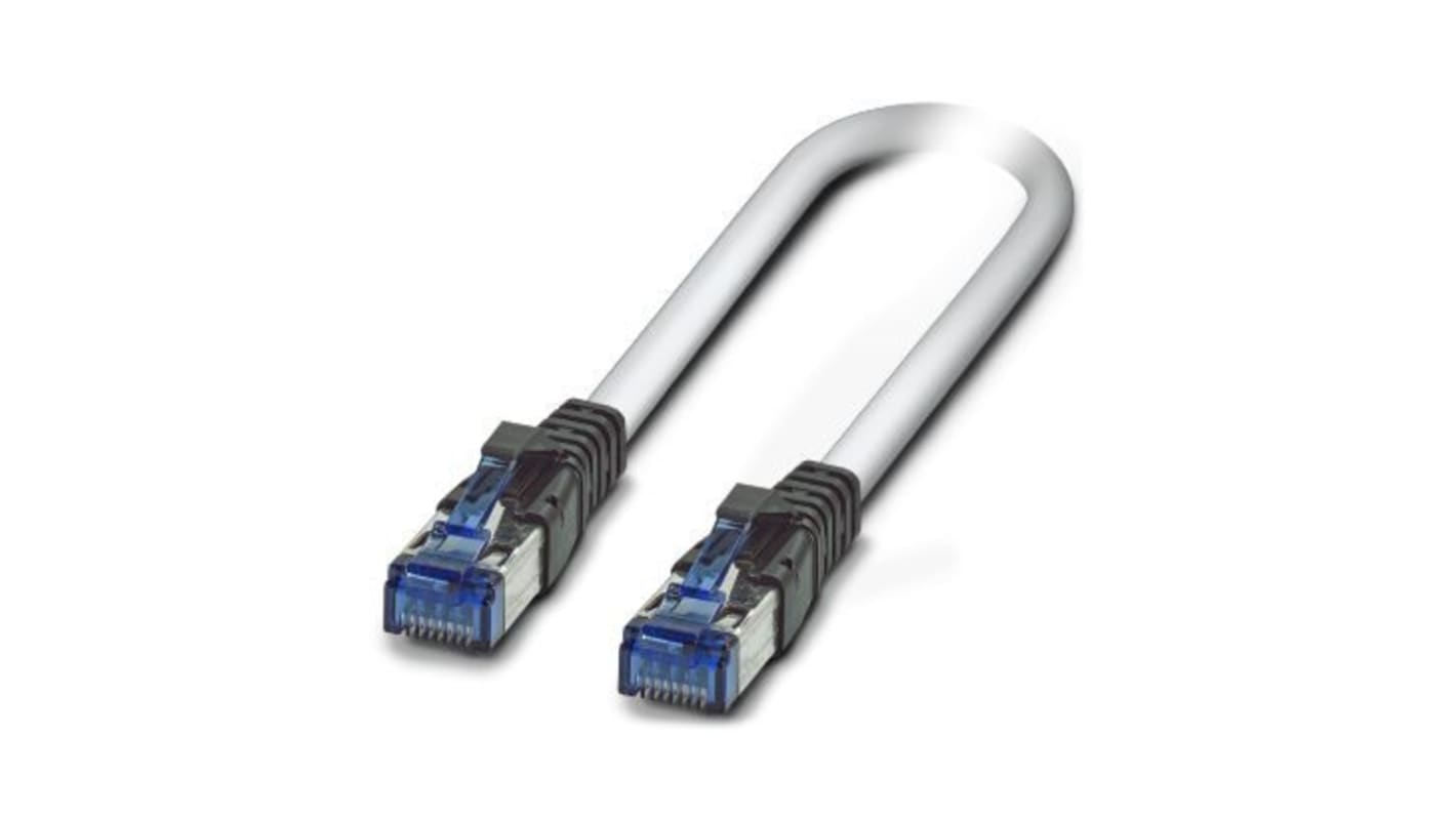 Phoenix Contact Cat6 Male RJ45 to RJ45 Ethernet Cable, S/FTP, Grey, 500mm