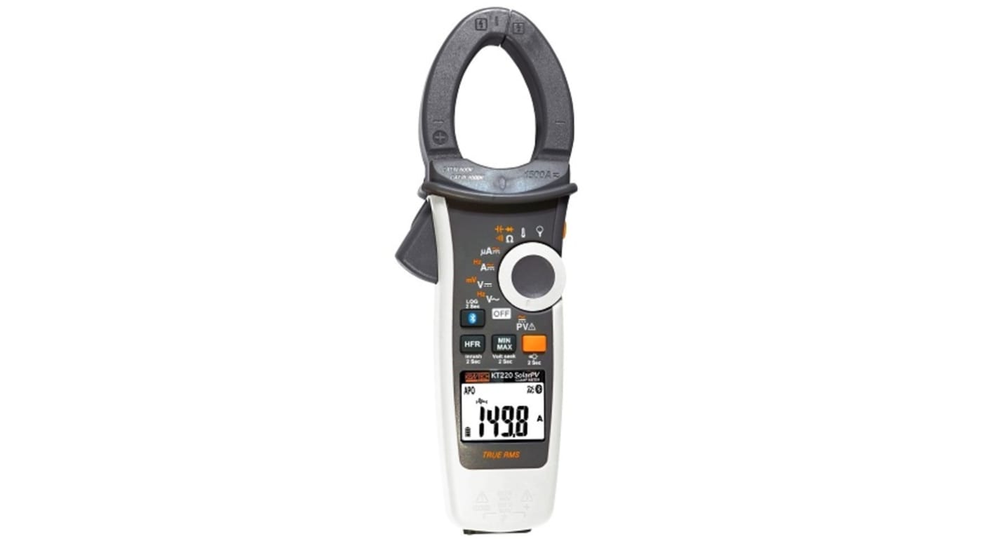 Kewtech KT220 Clamp Meter, 1500A dc, Max Current 1500A ac