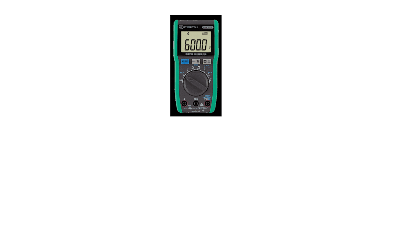Kyoritsu digitális multiméter (Kézi), max.: 10A ac, max.: 600V ac, ISOCAL