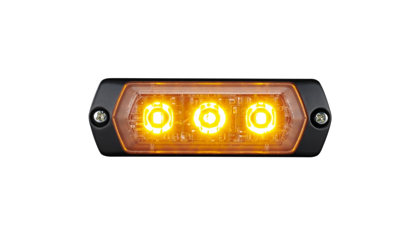 Patlite 1M1 Series Yellow Multiple Effect Warning Light, 12 → 24 V, Indoor/Outdoor, LED Bulb, IP68