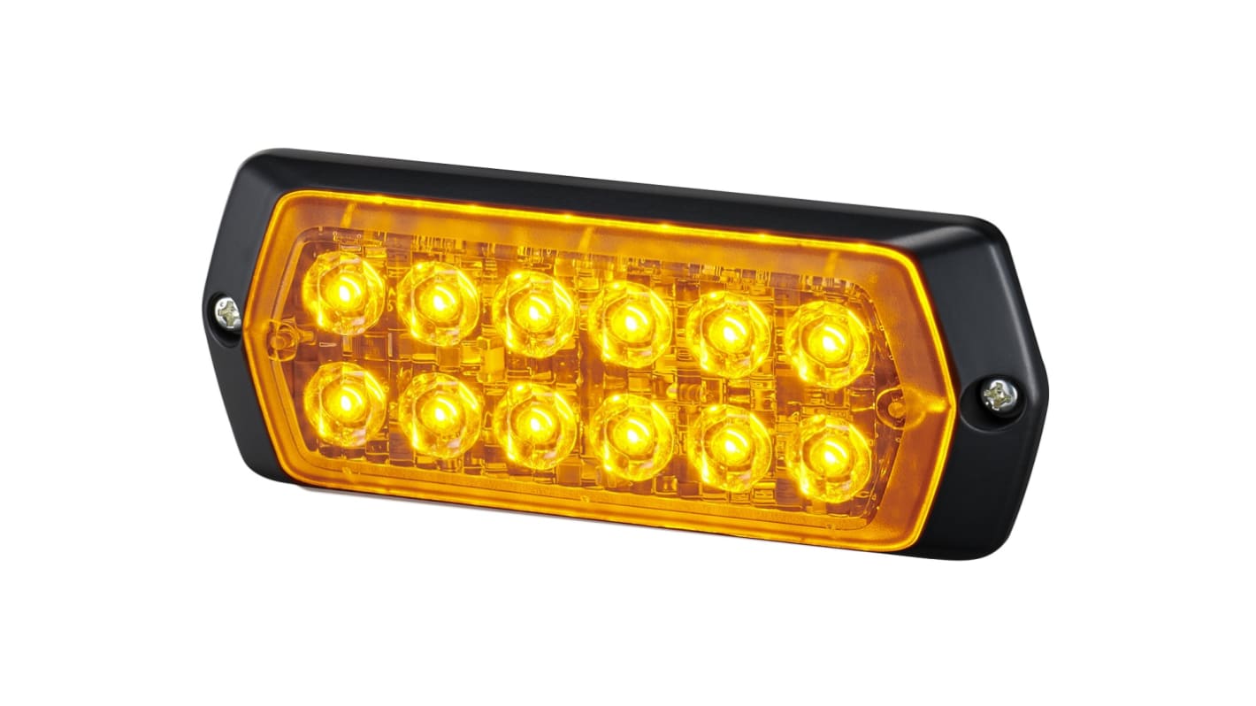 Patlite 2M1 Series Yellow Multiple Effect Warning Light, 12 → 24 V, Indoor/Outdoor, LED Bulb, IP68