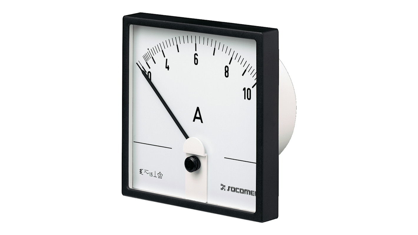 Socomec 192C Analogue Panel Ammeter 5A AC, 72mm x 72mm