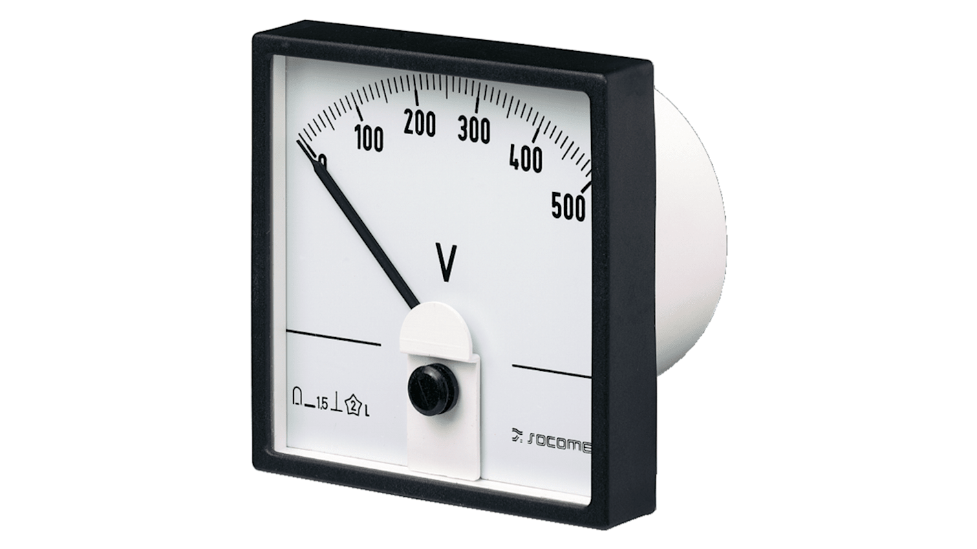 Socomec 192G Analoges Voltmeter DC, 72mm, 72mm