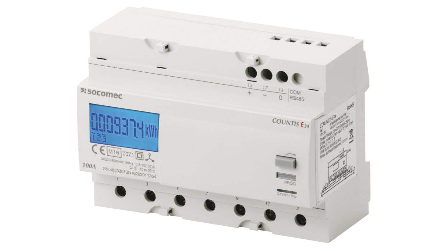 Socomec 3 Phase LCD Energy Meter, Type Energy Meter