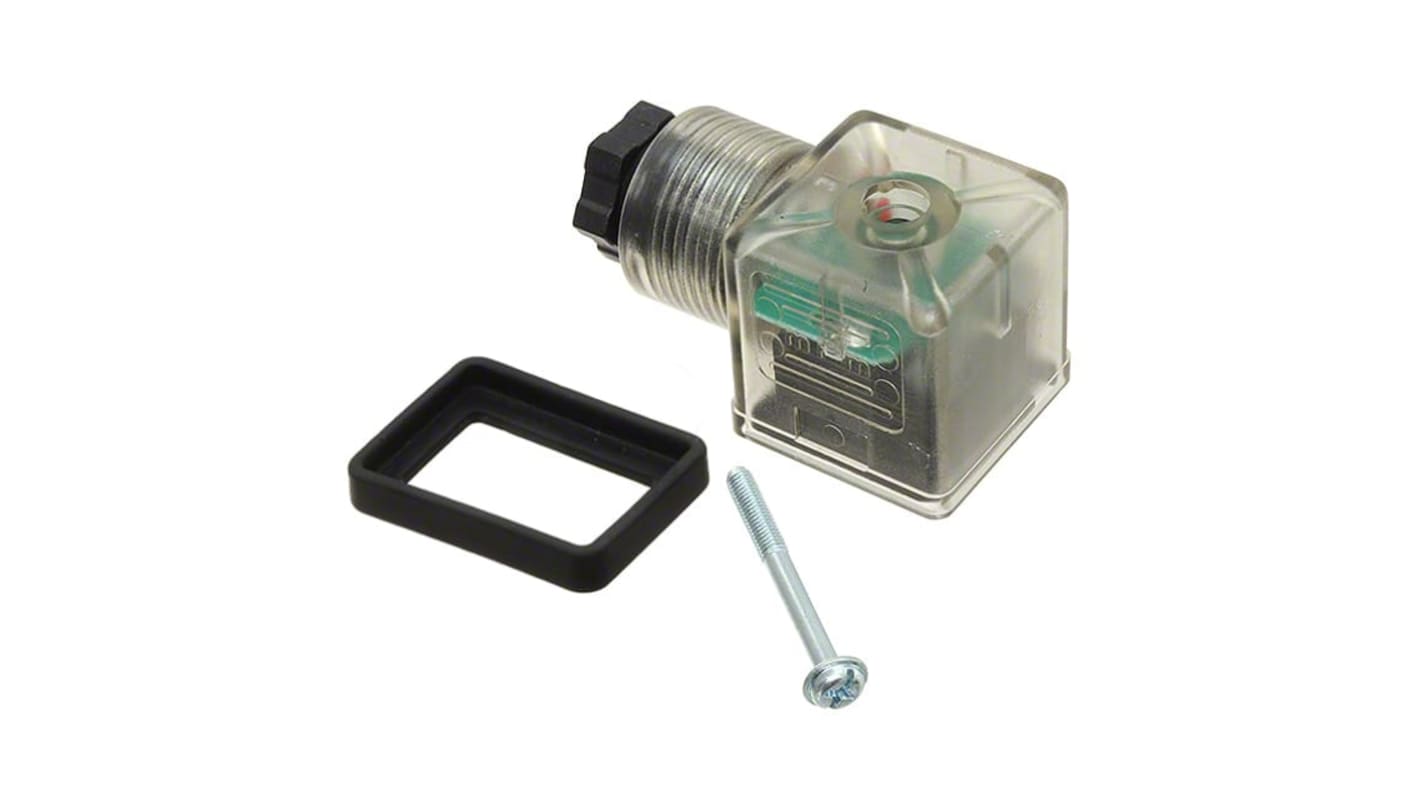 Konektor pro solenoidy podle normy DIN 43650, Samec, formát pólů: 2-2Pole, 24 V