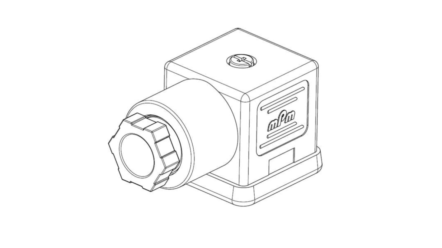 Conector de válvula Brad from Molex, hembra, 2P+E, 24 V