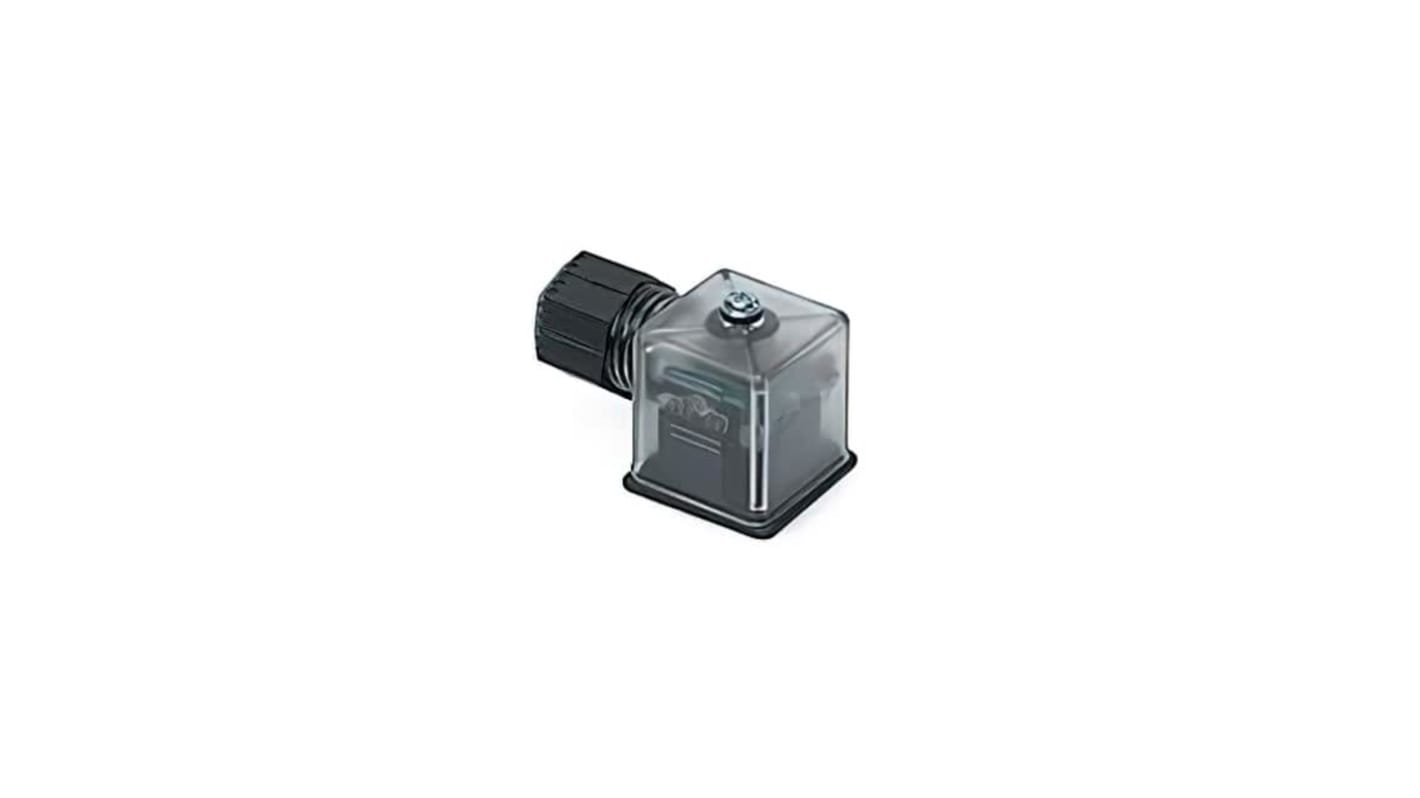 Brad from Molex 2P+E DIN 43650 A, Male DIN 43650 Solenoid Connector with Indicator Light, 24 V Voltage