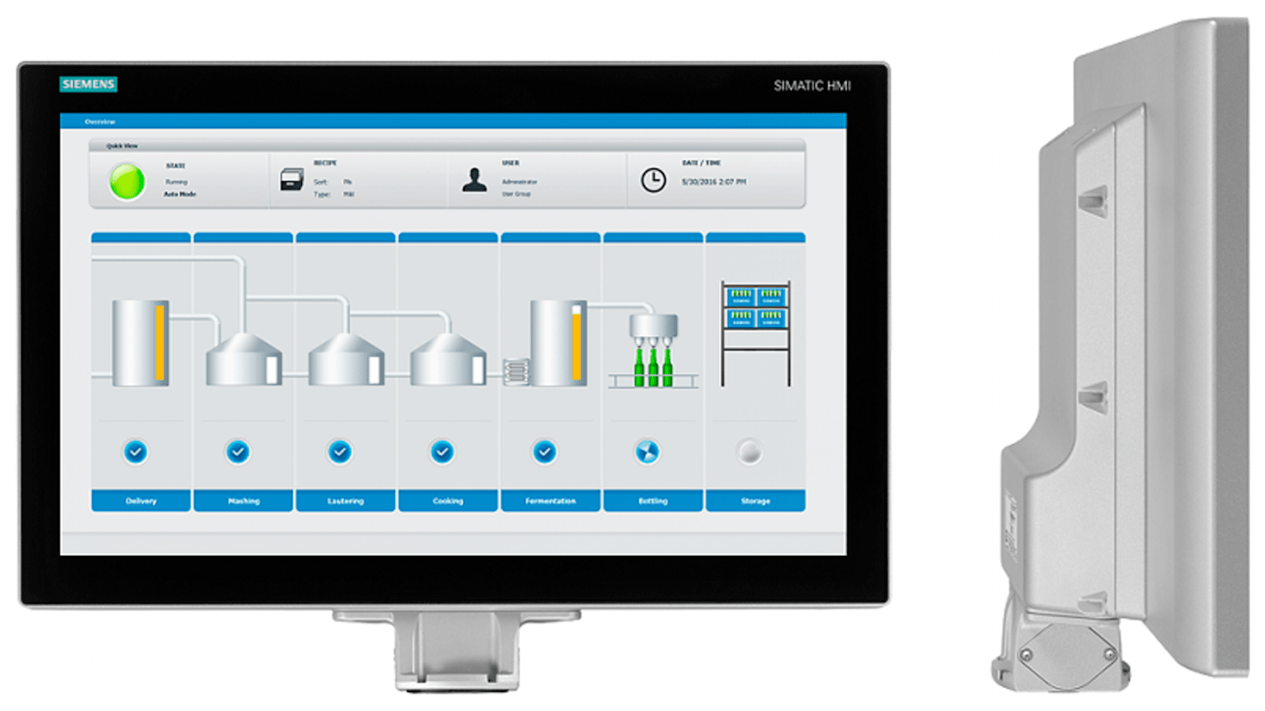 Panel plano Siemens SIMATIC IFP2200 PRO ETH de 22", TFT, 1920 x 1080pixels