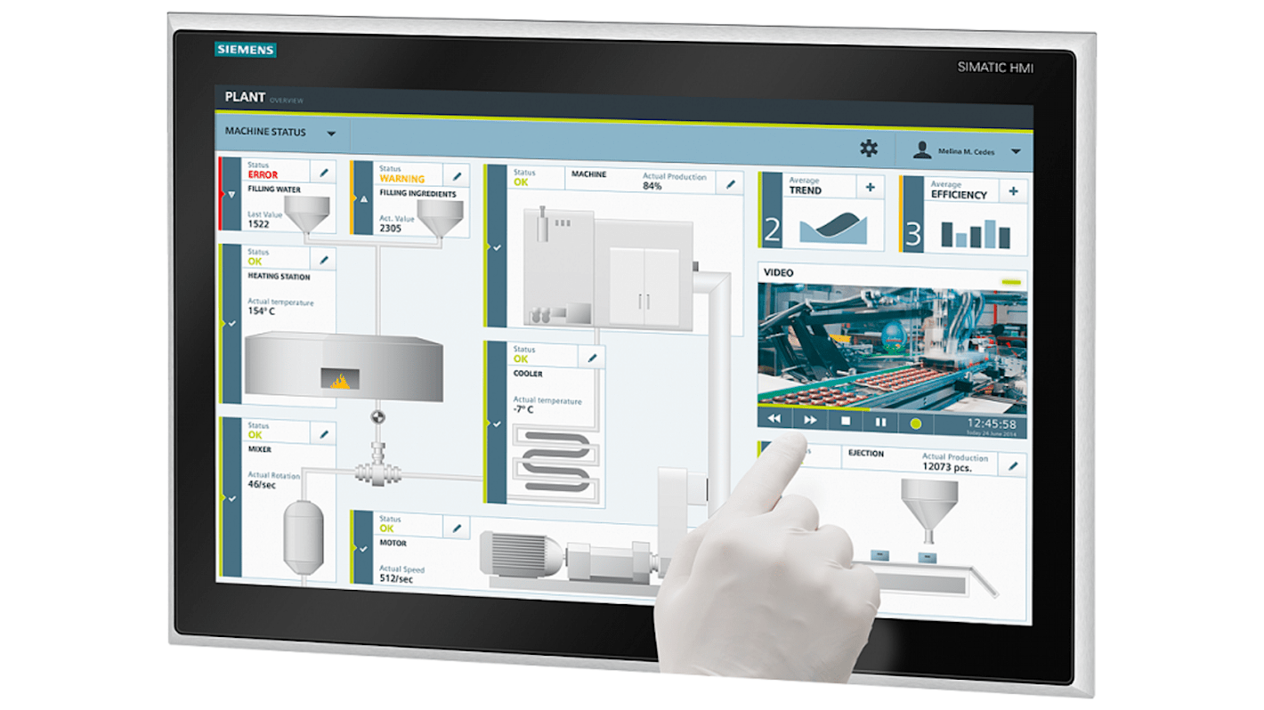 Panel plano Siemens SIMATIC IFP2200 INOX de 21,5", TFT, 1920 x 1080pixels