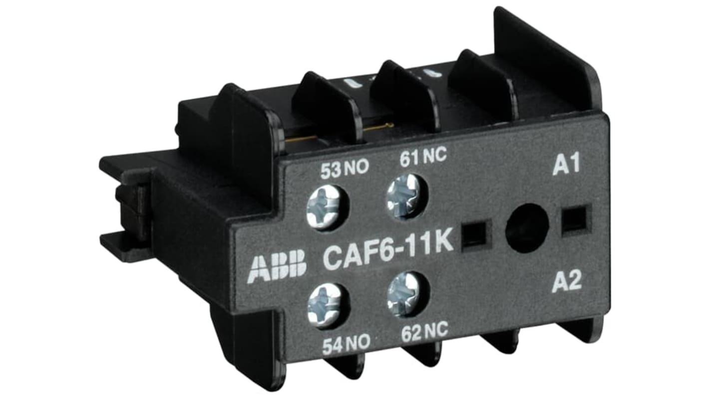 ABB Auxiliary Contact, 2 Contact, 1NC + 1NO, Surface Mount