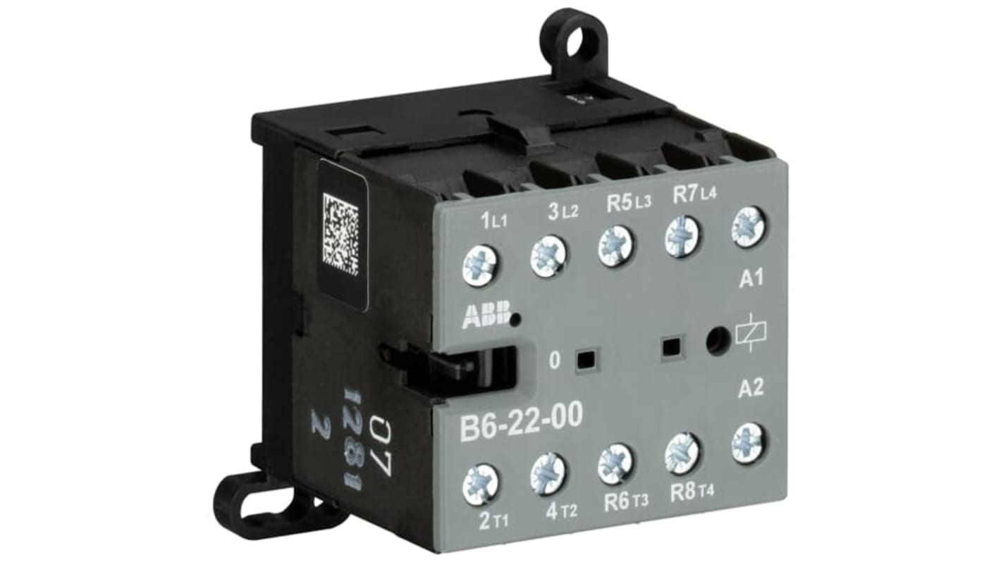 ABB GJL121 Contactor, 24 V ac Coil, 4-Pole, 16 A, 4 kW, 2NO/2NC