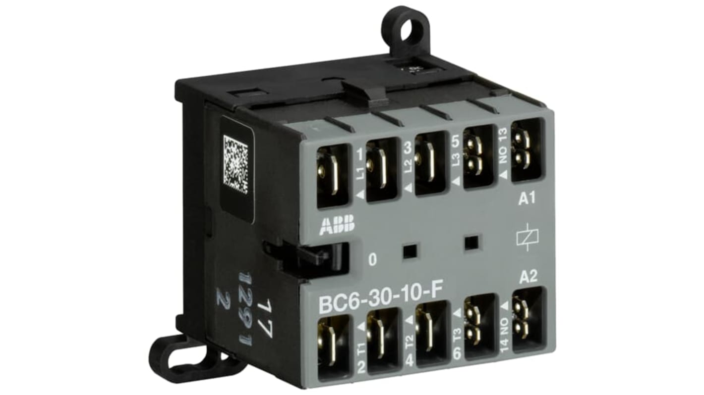 ABB GJL121 Series Contactor, 24 V dc Coil, 3-Pole, 20 A, 1.4 kW, 4NO