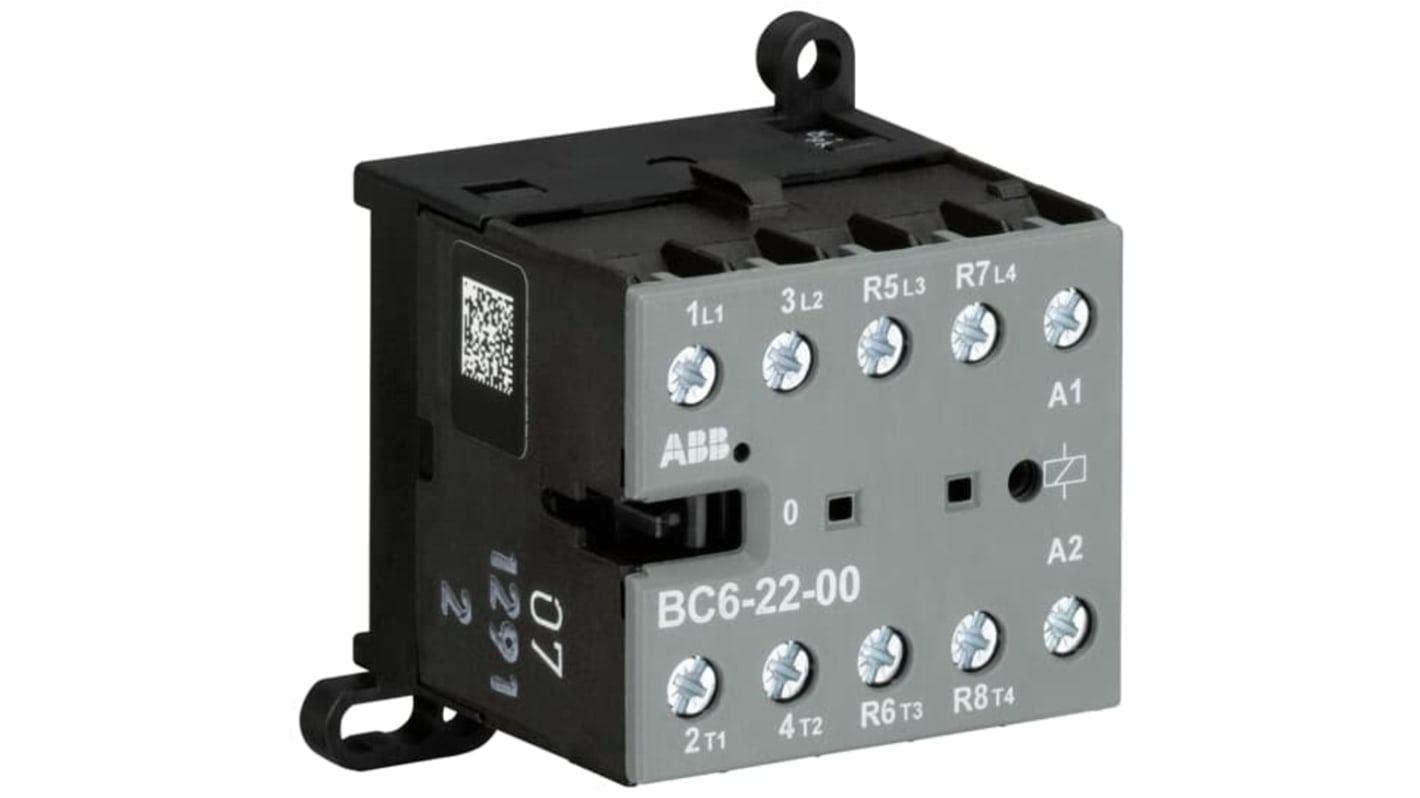 Contattore Unità di controllo ABB, serie GJL121, 4 poli, 2NO/2NC, 20 A, 4 kW, bobina 24 V c.c.