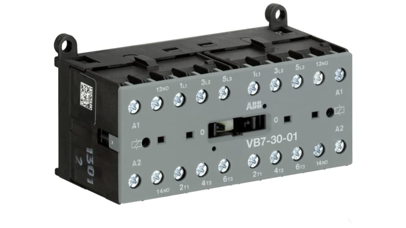 ABB GJL131 Series Contactor, 380 → 415 V ac Coil, 3-Pole, 20 A, 5.5 kW, 3NO/1NC
