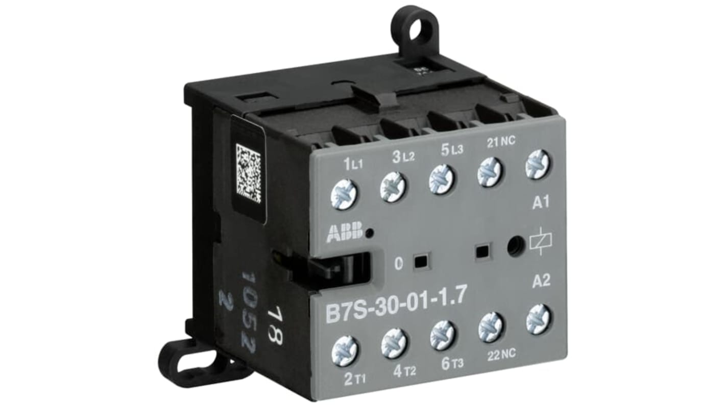 ABB GJL131 Series Contactor, 32 V dc Coil, 3-Pole, 20 A, 5.5 kW, 3N0/1NC