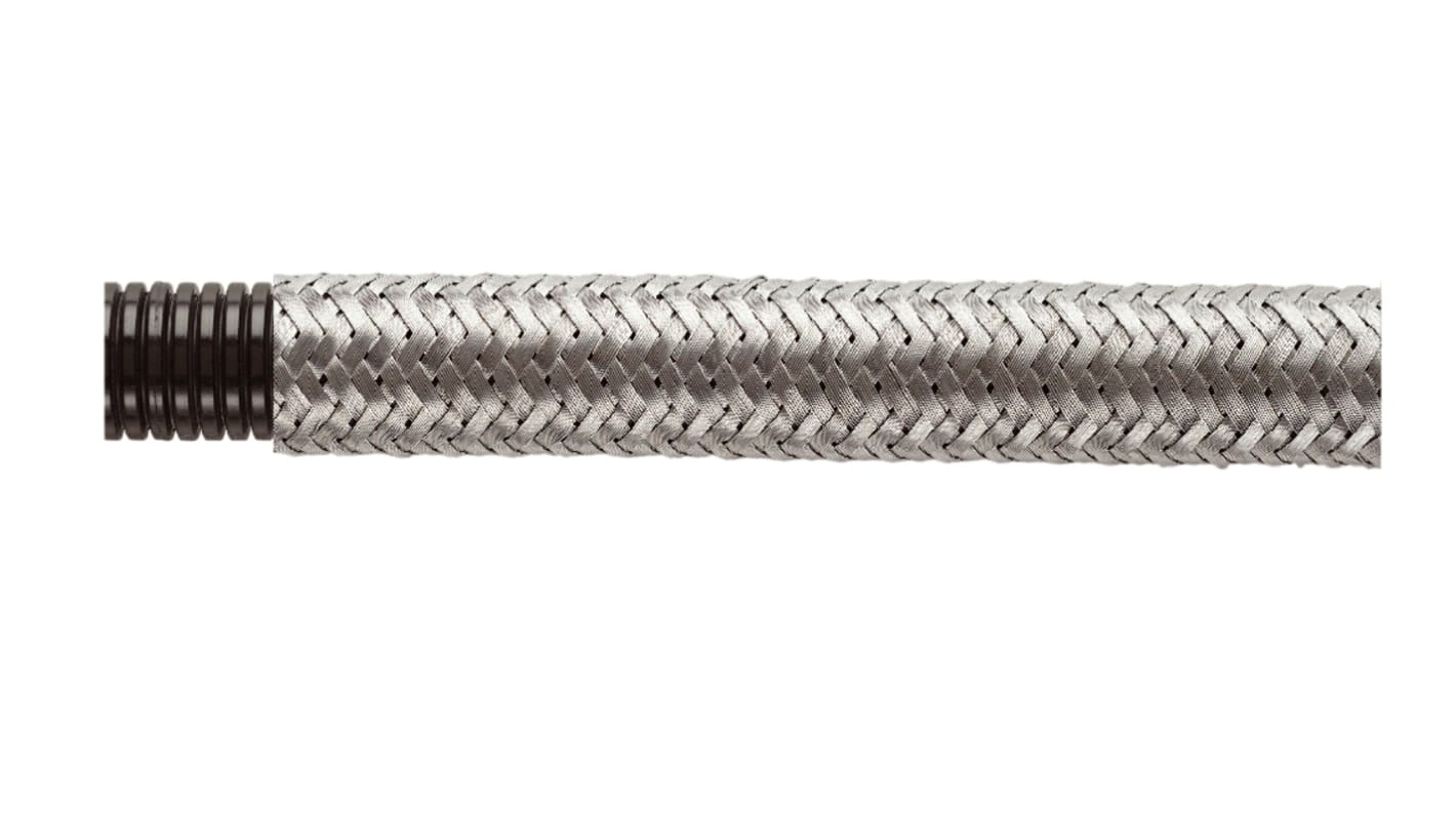 Conducto para Cable flexible Flexicon FPIHSS de Nylon Gris, long. 50m, Ø 16mm, rosca 11.5mm