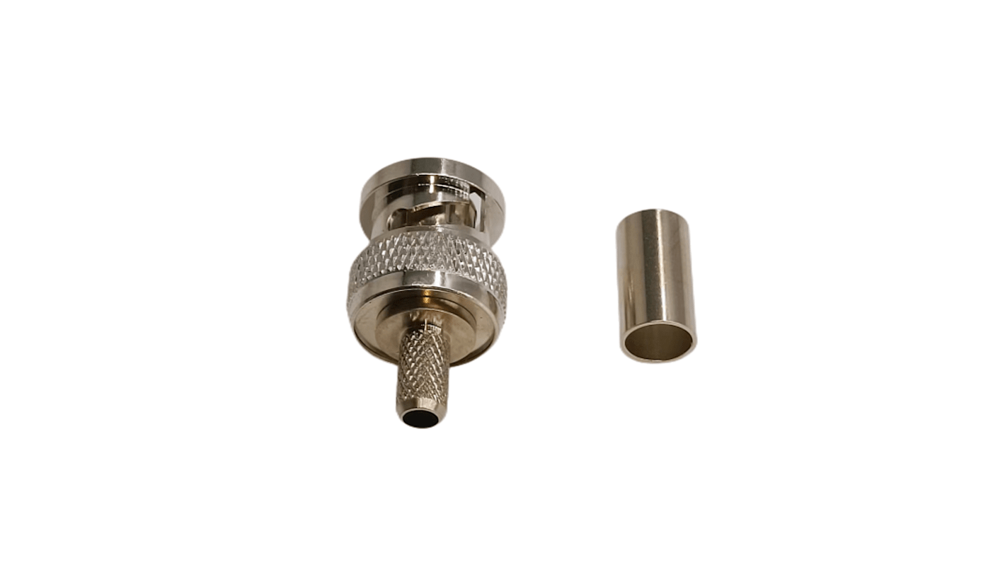 RS PRO Stecker Koaxialsteckverbinder BNC-Steckverbinder, Kabelmontage, Crimp-Anschluss, 50Ω, Gerade