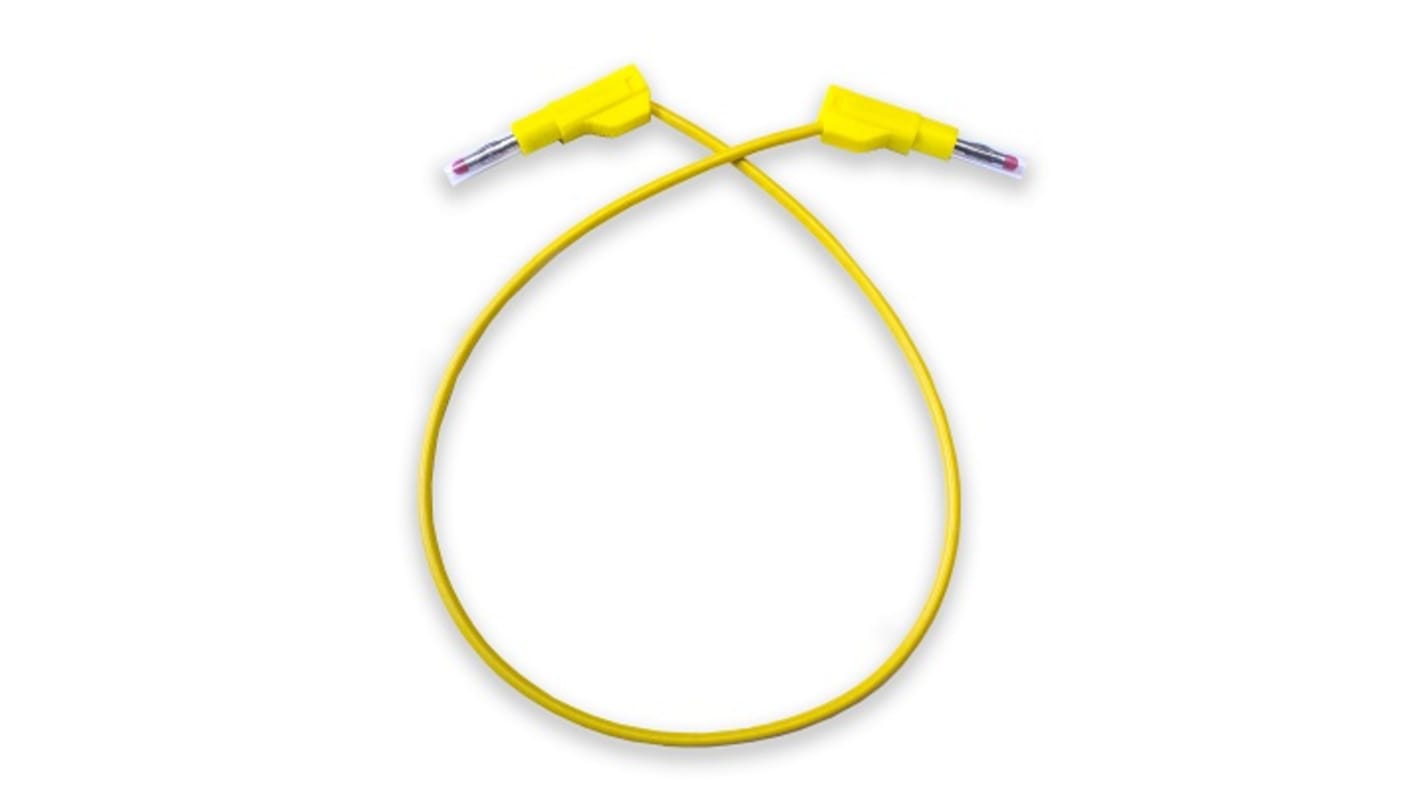 Cables de prueba Mueller Electric de color Amarillo, Conector, 1kV, 20A, 609.6mm