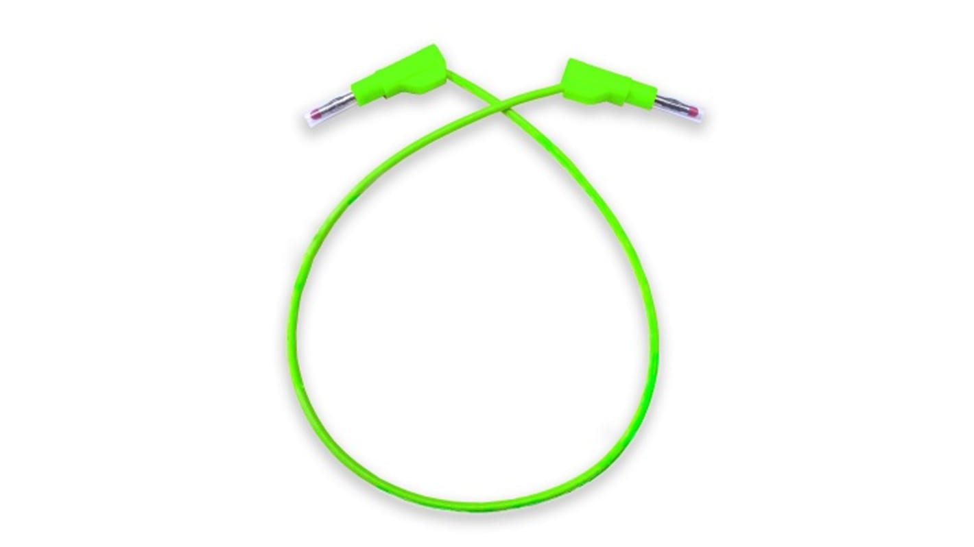 Cables de prueba Mueller Electric de color Verde, Conector, 1kV, 20A, 609.6mm