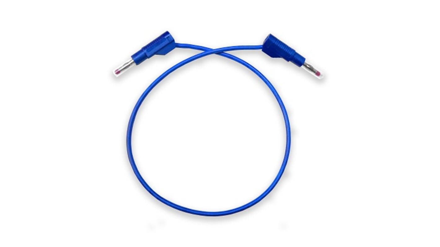 Cables de prueba Mueller Electric de color Azul, Conector, 1kV, 20A, 914.4mm