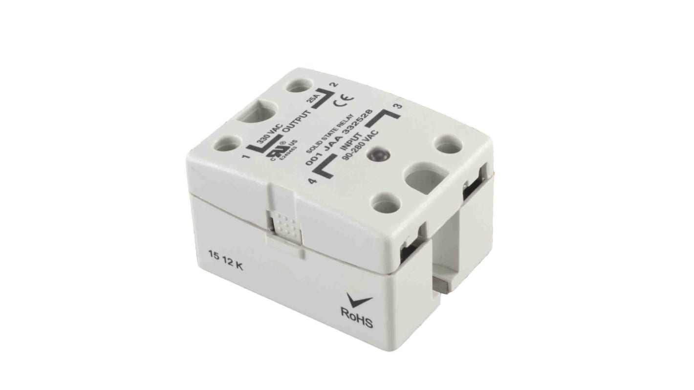 RS PRO Solid State Relay, 25 Amps Load, Panel Mount, Surface Mount, 280 Vrms Load, 32 V dc Control