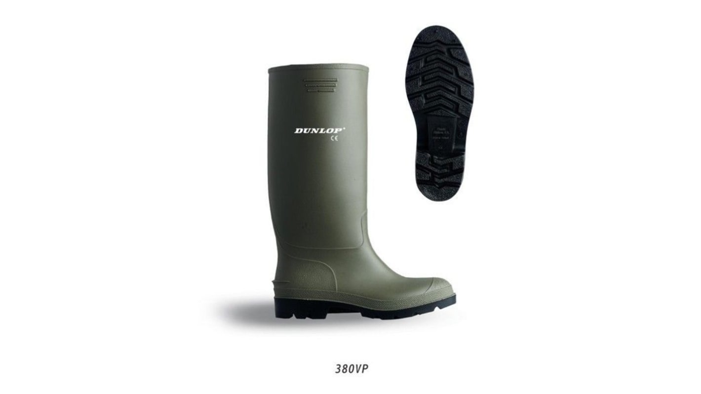 Botas de agua de seguridad Dunlop de color Verde, talla 35