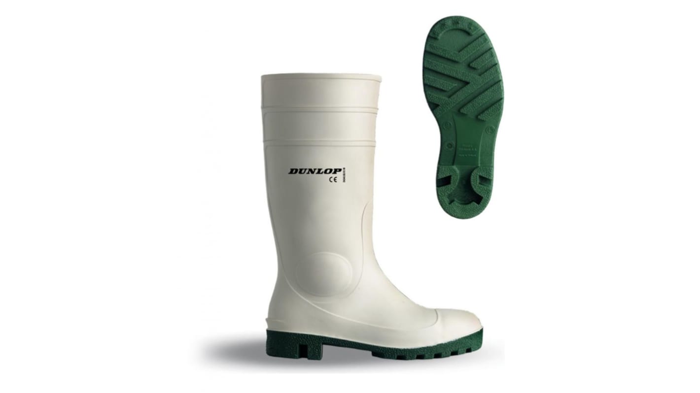 Dunlop White Steel Toe Capped Unisex Safety Wellingtons, UK 13, EU 48