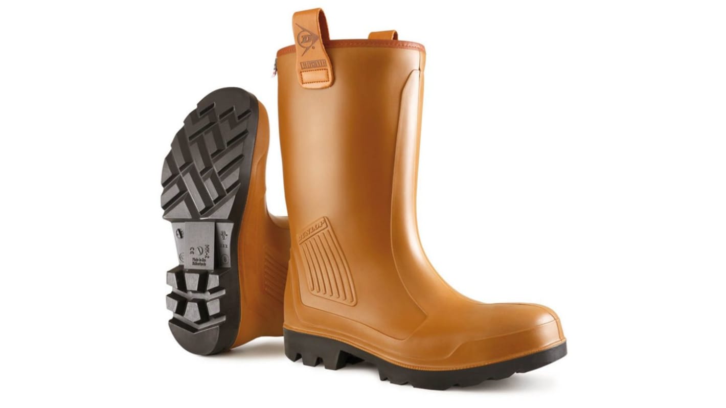 Dunlop EN20345 S5, Unisex, Sicherheitsstiefel Braun, mit Edelstahl-Schutzkappe / UK 6