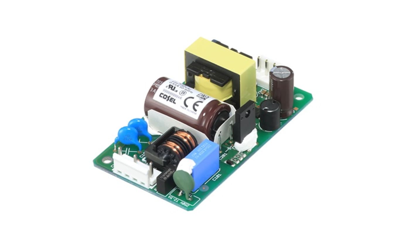 Cosel AC-DC Power Supply, LHA30F-24-Y, 24V dc, 1.3A, 31.2W, 1 Output, 85 → 264V ac Input Voltage