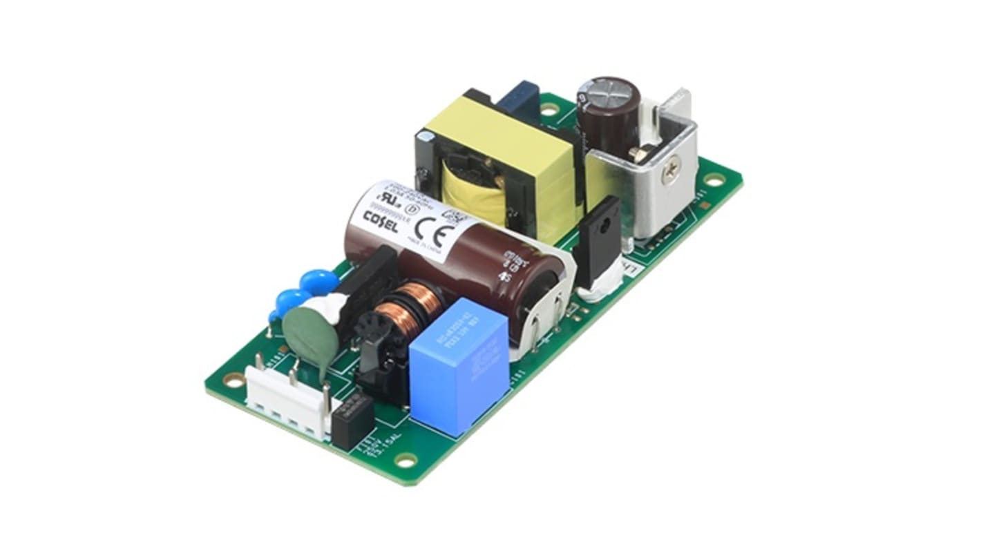 Cosel AC-DC Power Supply, LHA50F-48-Y, 48V dc, 1.1A, 52.8W, 1 Output, 85 → 264V ac Input Voltage