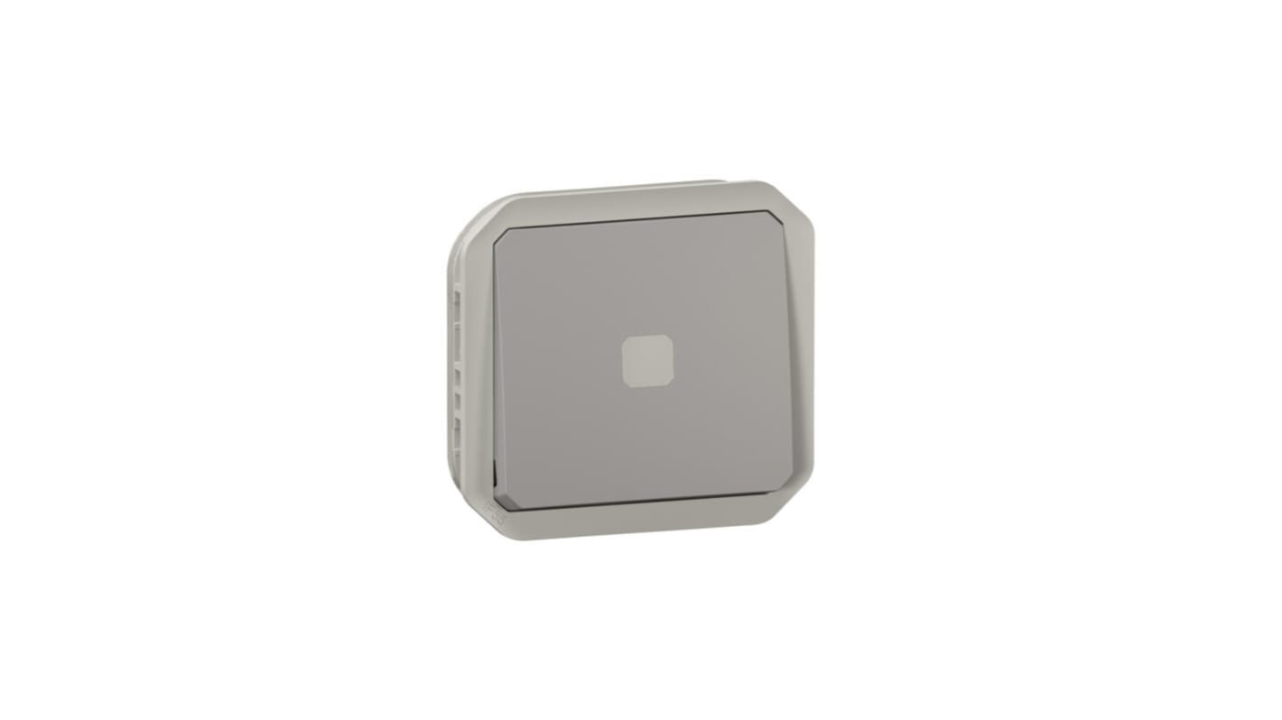 Legrand Grey Push Button Light Switch, 1 Way