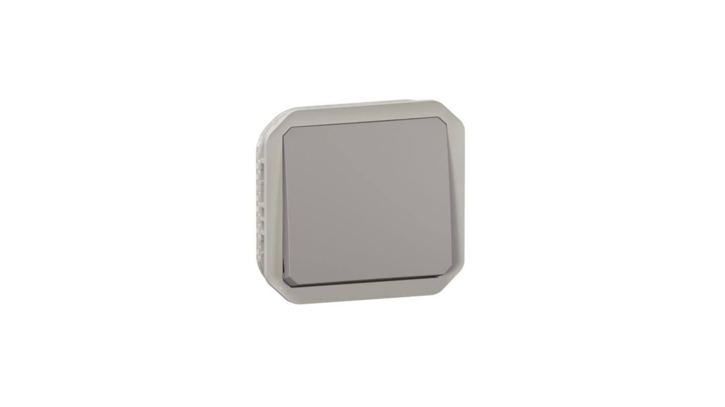 Interruttore luce Legrand, 10A, 250V, Grigio, IP55 Plexo