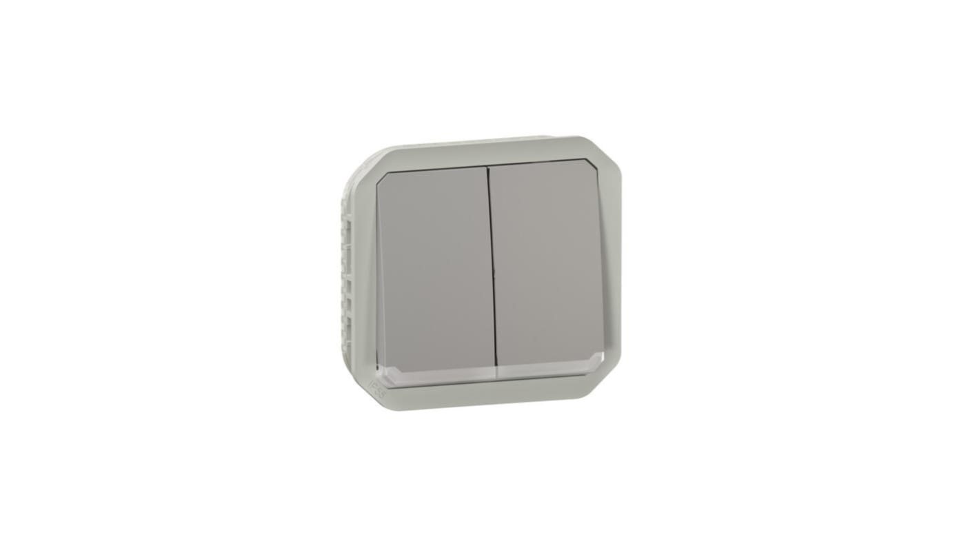 069526L Legrand Grey Push Button Light Switch, 1 Way RS