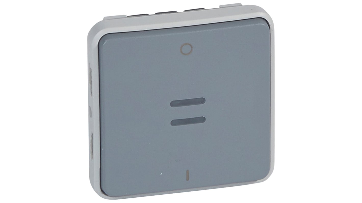 Legrand Grey Push Button Light Switch, 1 Way