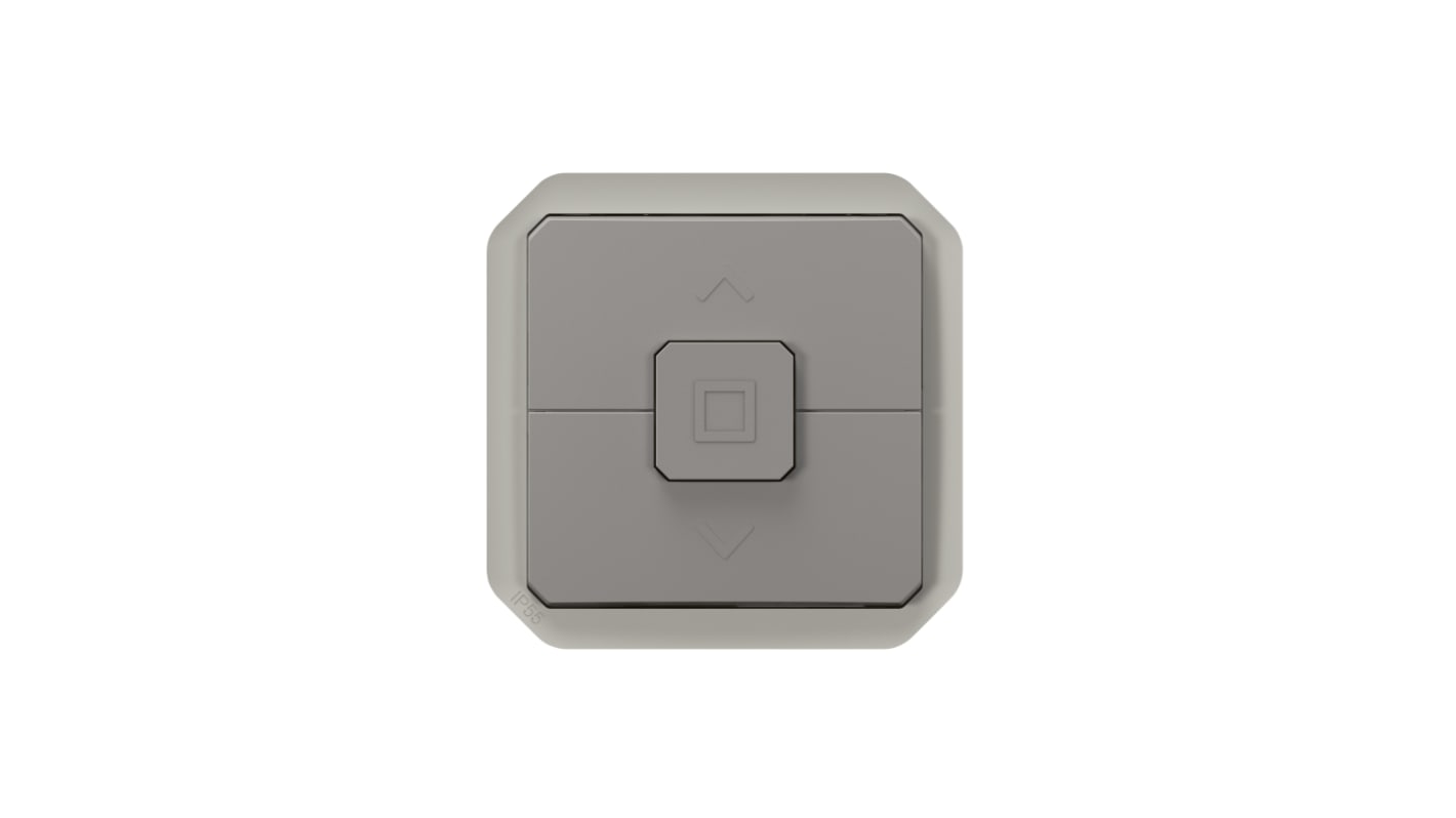 Interruttore luce Legrand, 10A, 250V, Grigio, IP55 Plexo