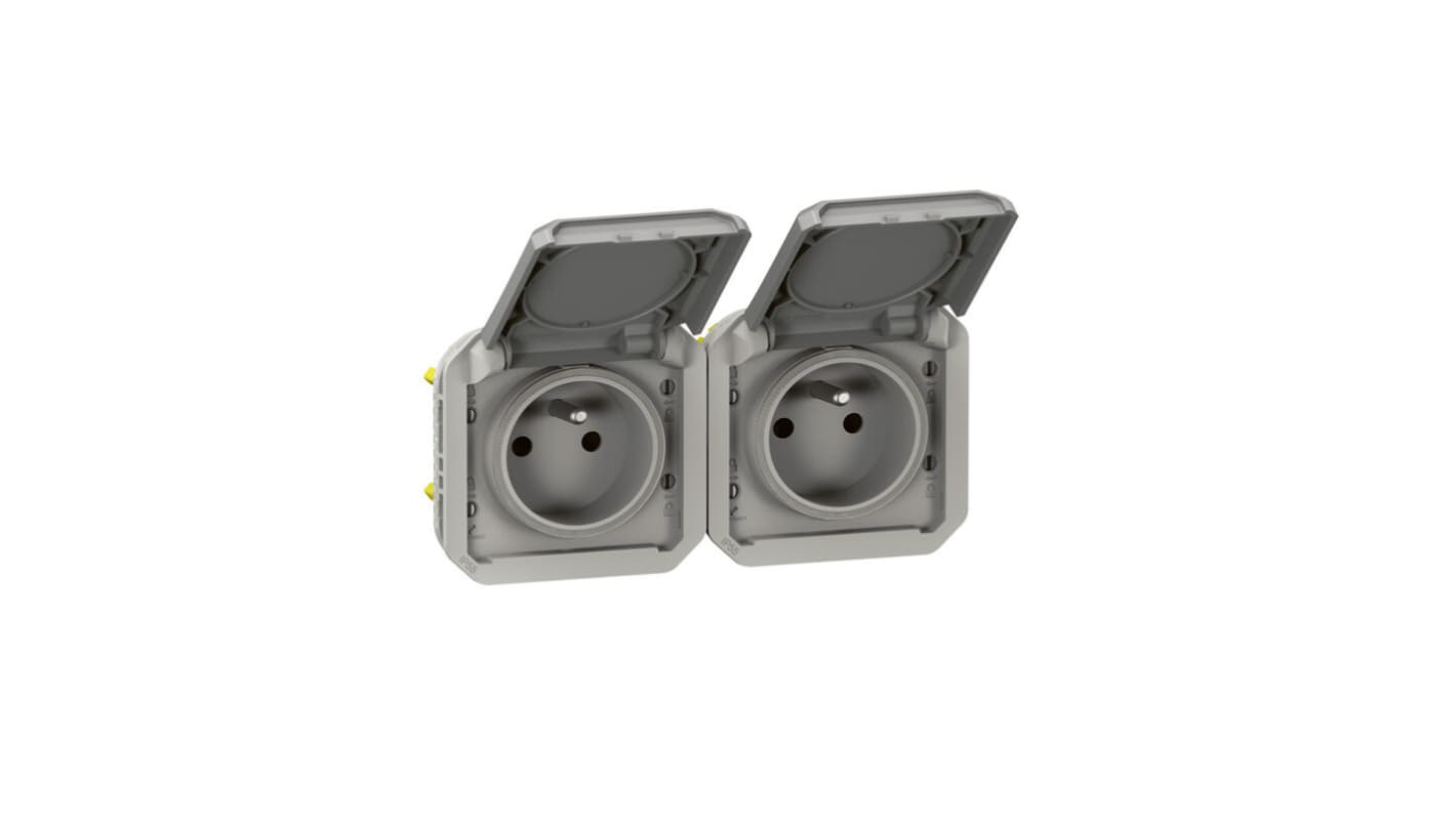 Legrand Grey Plug Socket, 2 Poles, NF Socket