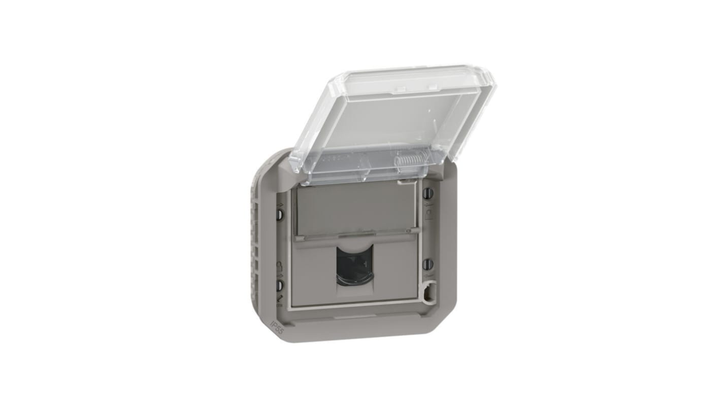 Presa elettrica, Legrand 069569L, 6A, presa RJ45, Grigio