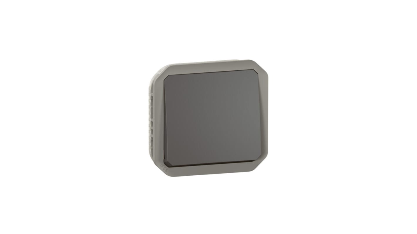 Interruttore luce Legrand, 10A, 250V, Grigio, IP55 Plexo