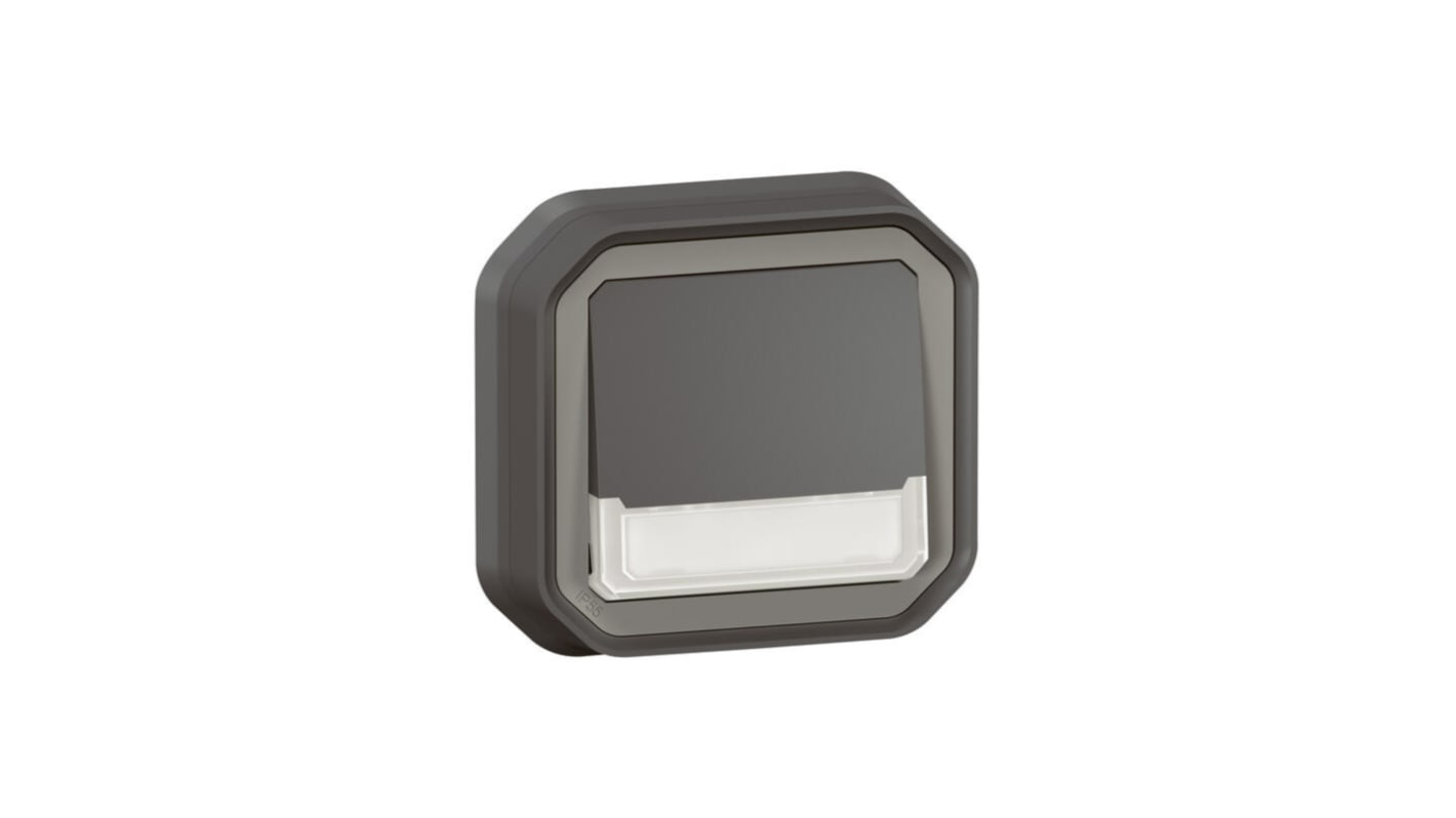 Interruttore luce Legrand, 10A, 250V, Grigio, IP55 Plexo