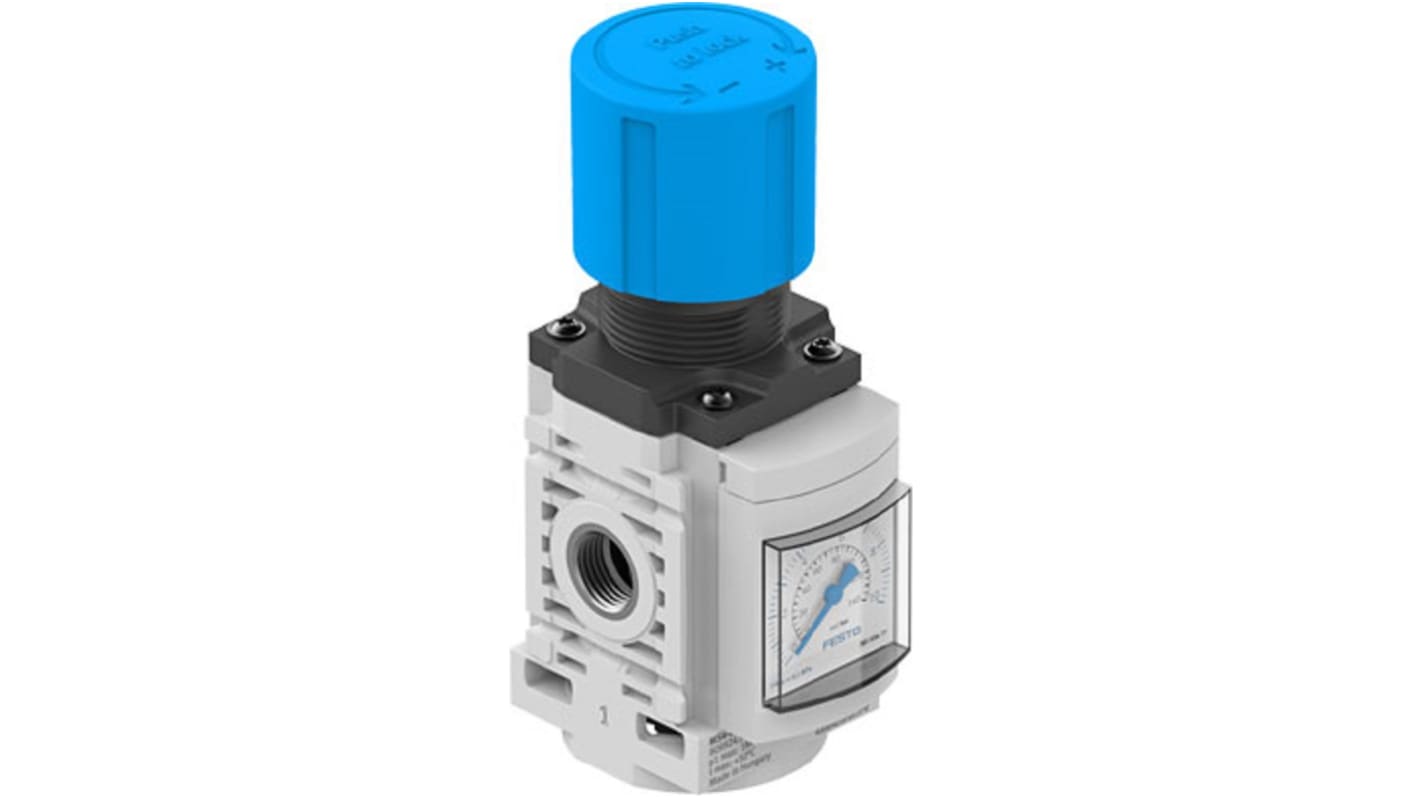 Festo G 1/4 Pneumatic Regulator - 0.1MPa to 1MPa, 10bar max. input, 8099358