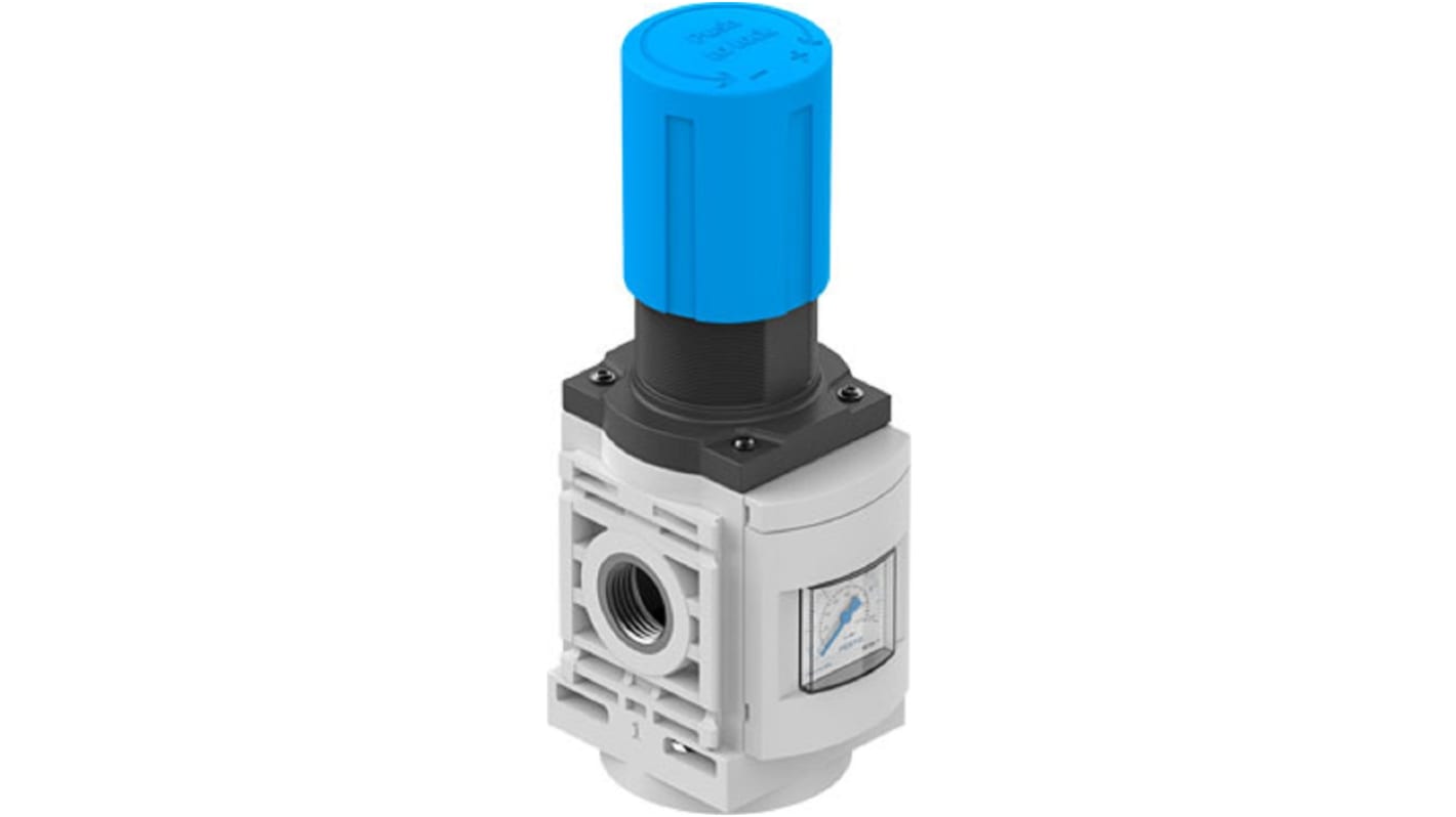 Festo G 1/2 Pneumatic Regulator - 0.1MPa to 1MPa, 1/2 in, 10bar max. input, 8099205