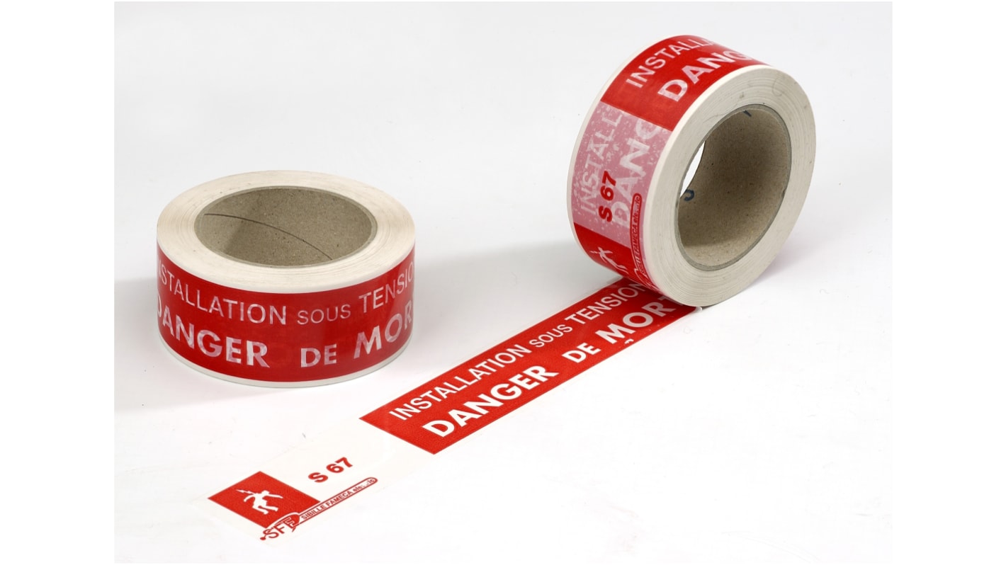 Penta Red Acrylic 100m Lane Marking Tape, 50mm Thickness