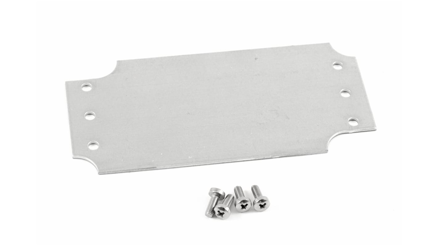 Hammond Steel Mounting Plate, 66mm W, 119mm L for Use with 1554 &amp; 1555 C, C2 &amp; D2 Enclosures, D