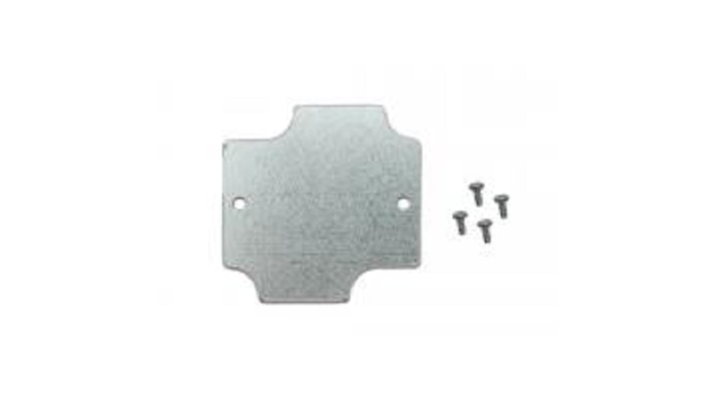 Hammond Steel Mounting Plate, 54mm W, 54mm L for Use with Flanged 1555 BF & B2F Enclosures