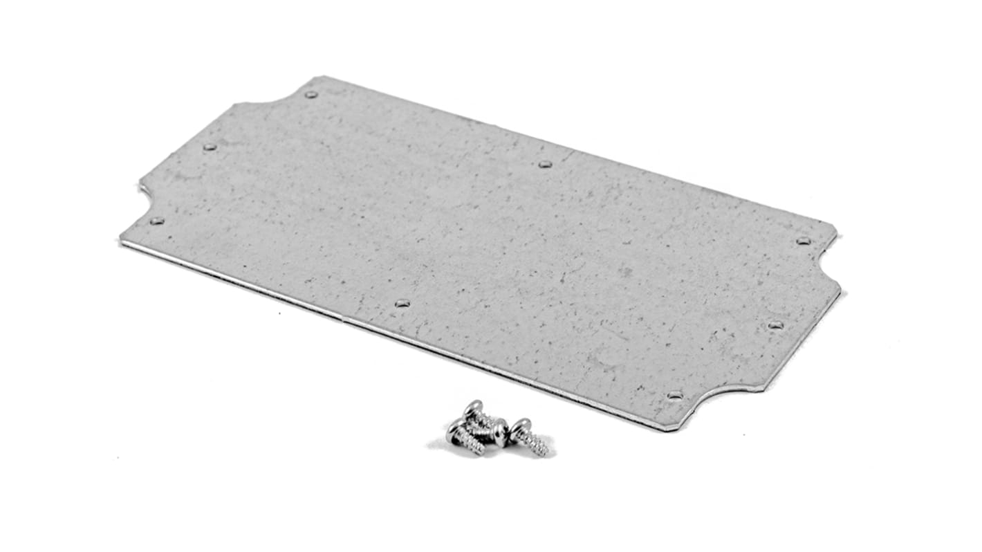 Hammond Steel Mounting Plate, 76mm W, 148mm L for Use with Flanged 1555 JF & J2F Enclosures