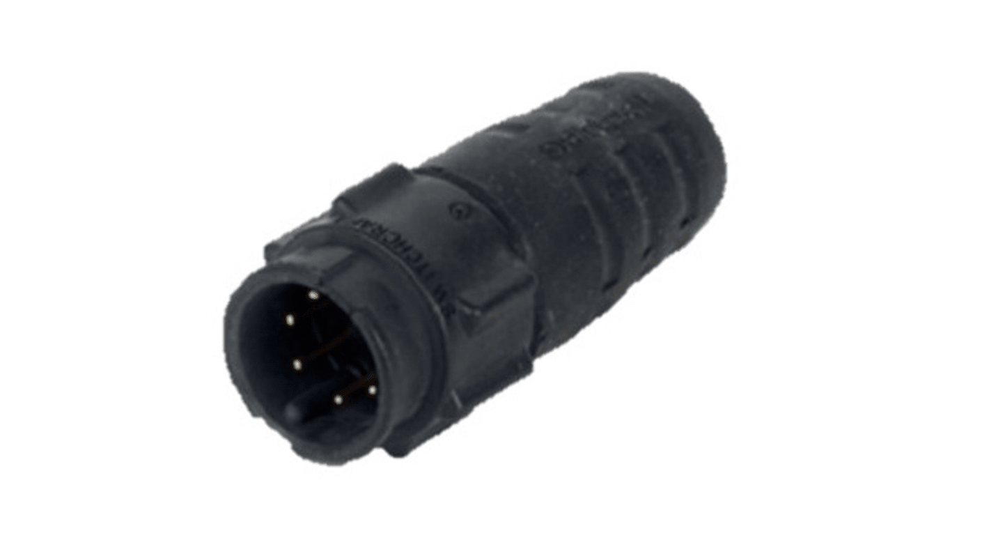 Switchcraft Circular Connector, 4 Contacts, Cable Mount, Plug, Male, IP68, IP69K, EN3 Series