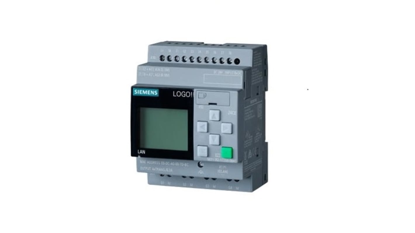 Módulo lógico Siemens SIPLUS LOGO, 8 entradas tipo Digital, 4 salidas tipo Transistor, comunicación Ethernet