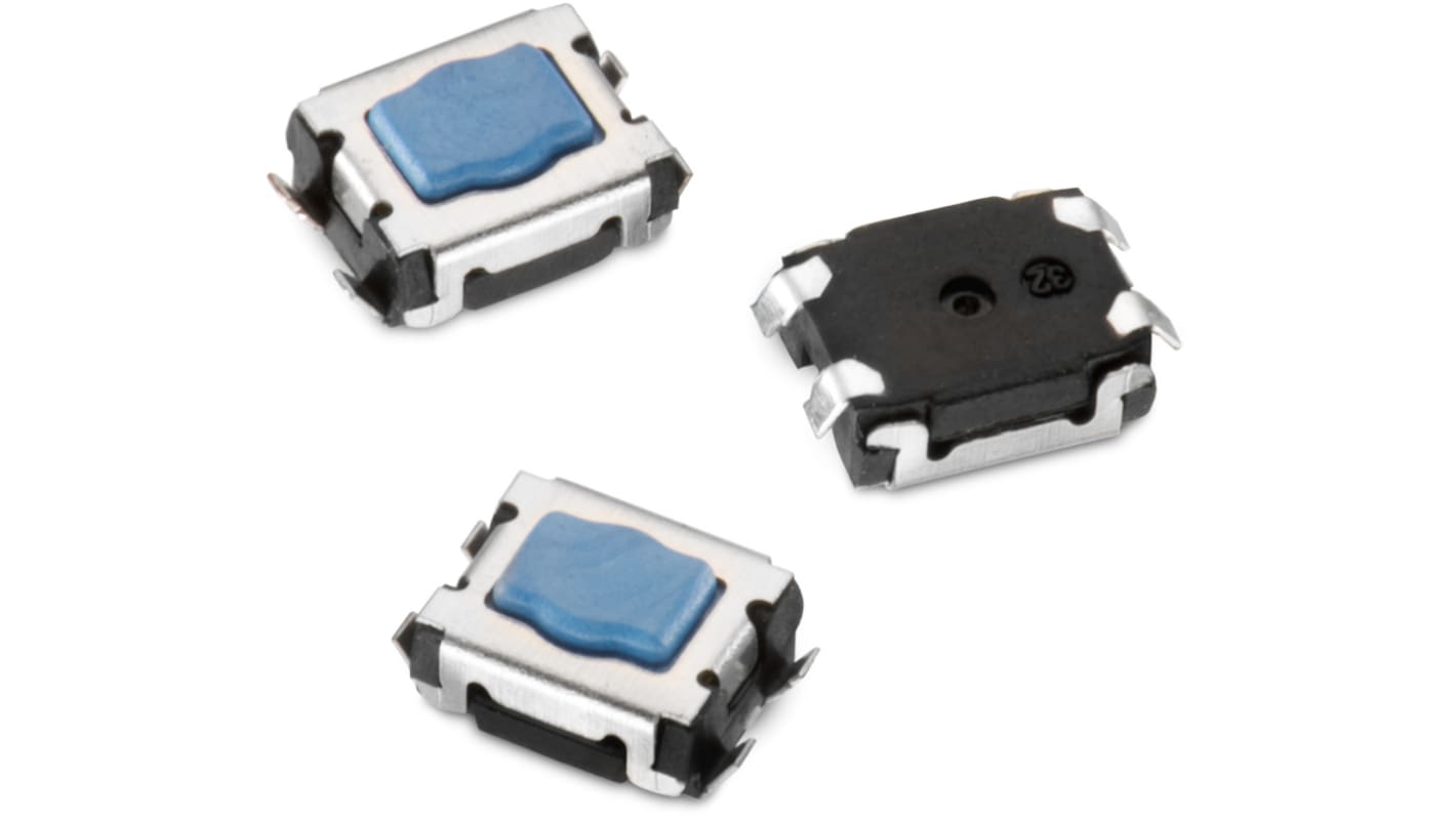 Würth Elektronik Taster SPST, SMD 50 mA Push-Push 1.8mm Rechteckig Blau